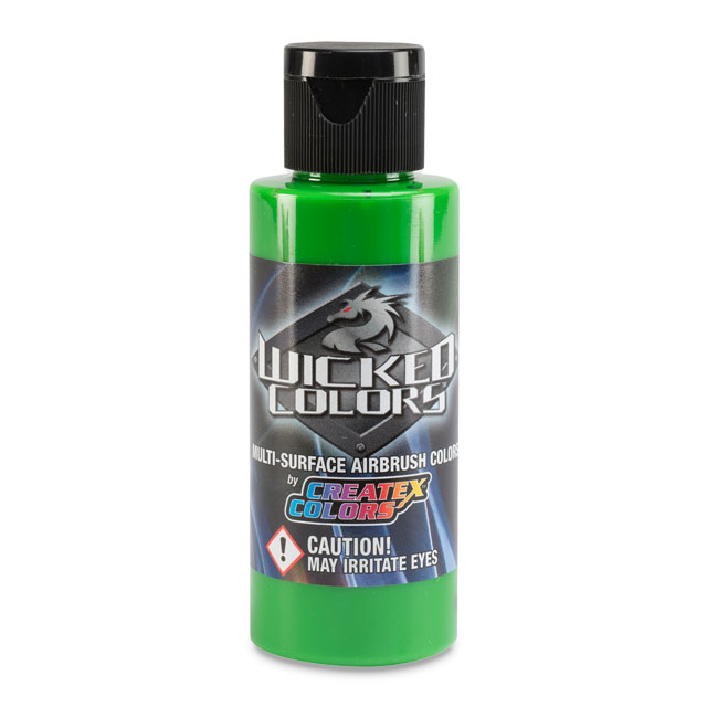 Createx Wicked Colors Airbrush Color - Apple Green, 2 oz.