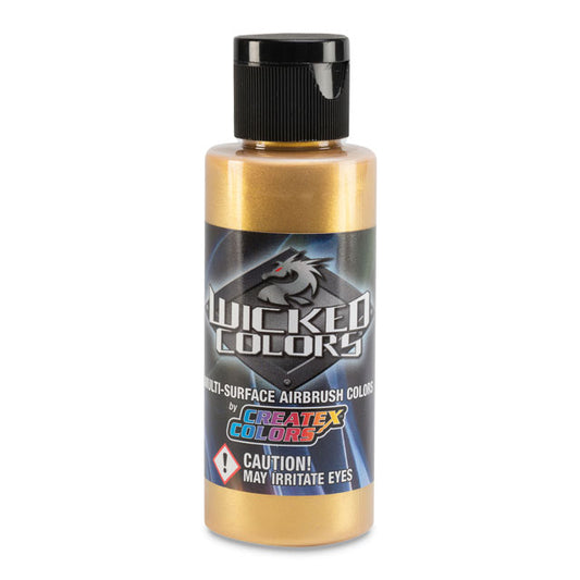 Createx Wicked Colors Airbrush Color - Metallic Gold, 2 oz.