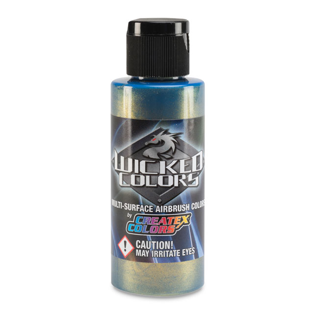 Wicked Colors Airbrush Color - Metallic Fastback Green, 2 oz.