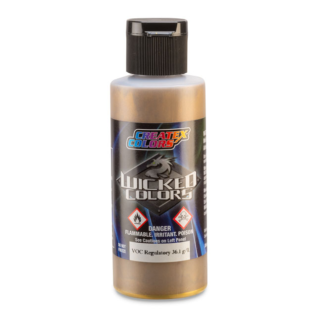 Createx Wicked Colors Airbrush Color - Gold Chrome, 2 oz.