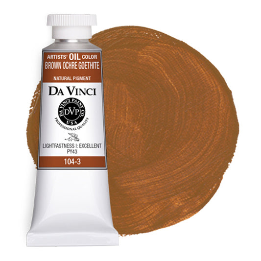 Da Vinci Artists' Oil Color, Brown Ochre Goethite, 40 ml.