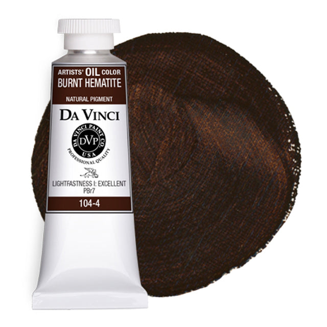 Da Vinci Artists' Oil Color, Burnt Hematite, 40 ml.