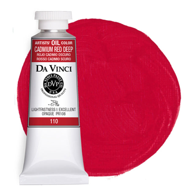 Da Vinci Artists' Oil Color, Cadmium Red Deep, 40 ml.