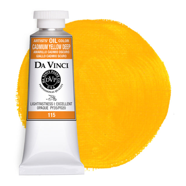 Da Vinci Artists' Oil Color, Cadmium Yellow Deep, 40 ml.