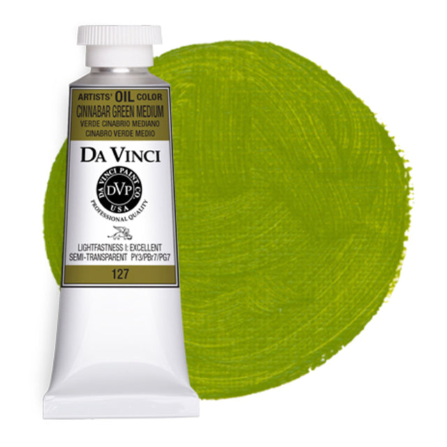 Da Vinci Artists' Oil Color, Cinnabar Green Medium, 40 ml.