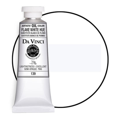 Da Vinci Artists' Oil Color, Flake White Hue, 40 ml.