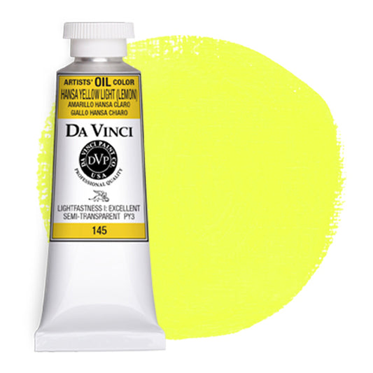 Da Vinci Artists' Oil Color, Hansa Yellow Light, 40 ml.