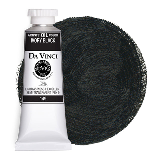 Da Vinci Artists' Oil Color, Ivory Black, 40 ml.