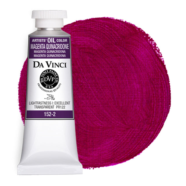 Da Vinci Artists' Oil Color, Magenta Quinacridone, 40 ml.