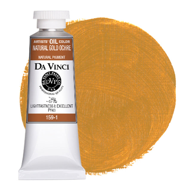 Da Vinci Artists' Oil Color, Natural Gold Ochre, 40 ml.