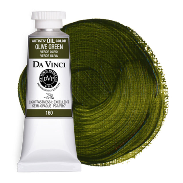 Da Vinci Artists' Oil Color, Olive Green, 40 ml.