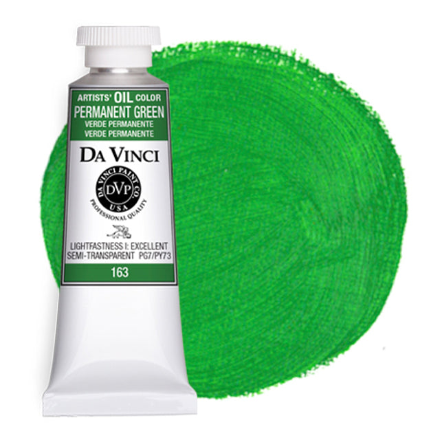 Da Vinci Artists' Oil Color, Permanent Green, 40 ml.