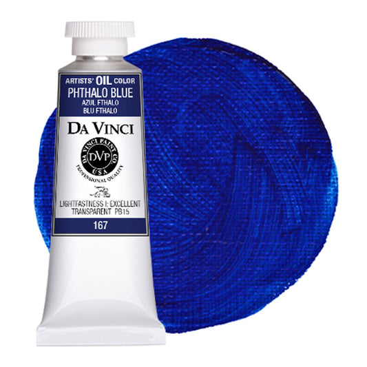 Da Vinci Artists' Oil Color, Phthalo Blue, 40 ml.