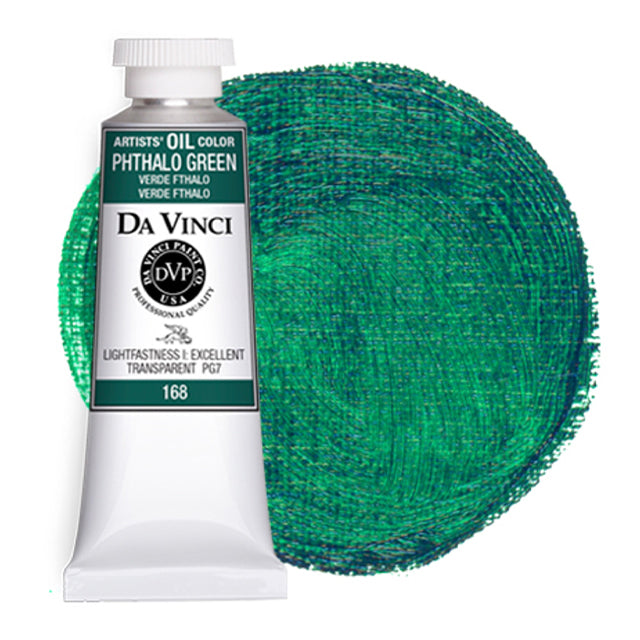 Da Vinci Artists' Oil Color, Phthalo Green, 40 ml.