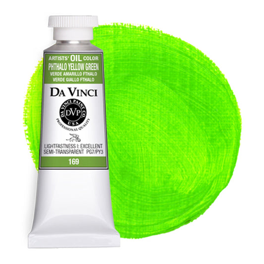 Da Vinci Artists' Oil Color, Phthalo Yellow Green, 40 ml.