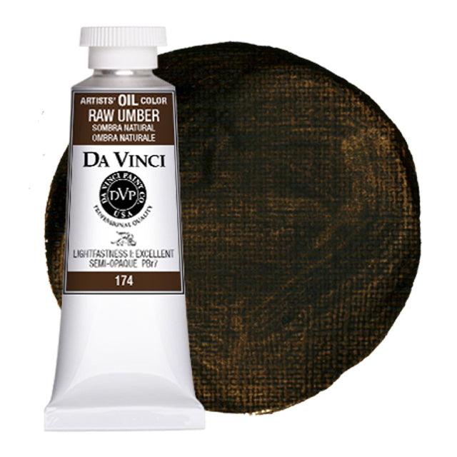 Da Vinci Artists' Oil Color, Raw Umber, 40 ml.