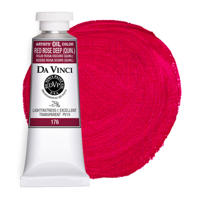 Da Vinci Artists' Oil Color, Red Rose Deep, 40 ml.