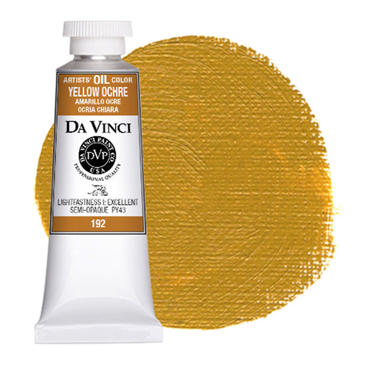 Da Vinci Artists' Oil Color, Yellow Ochre, 40 ml.