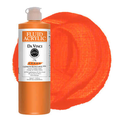 Da Vinci Fluid Acrylic, Cadmium Orange Hue, 16 oz.