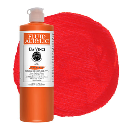 Da Vinci Fluid Acrylic, Cadmium Red Light Hue, 16 oz.