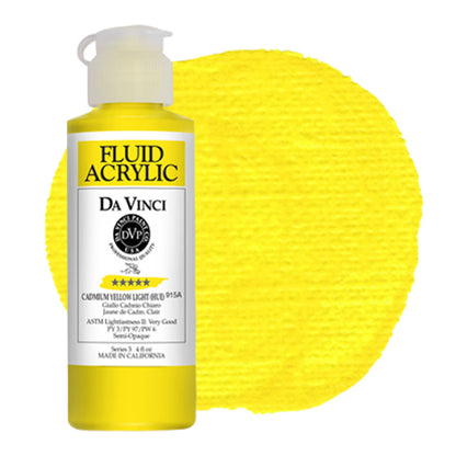 Da Vinci Fluid Acrylic, Cadmium Yellow Light Hue, 4 oz.