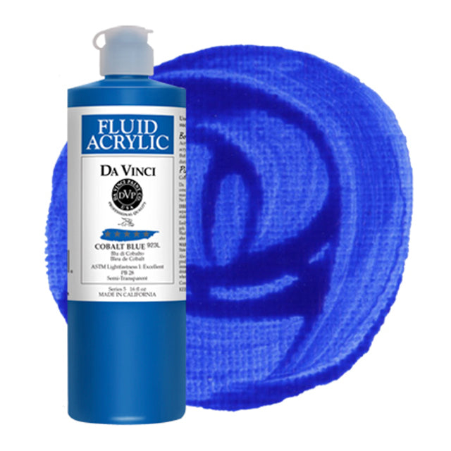 Da Vinci Fluid Acrylic, Cobalt Blue, 16 oz.