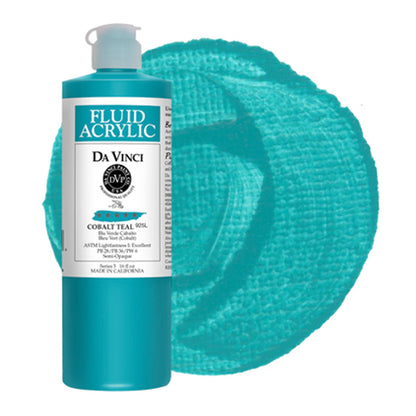 Da Vinci Fluid Acrylic, Cobalt Teal, 16 oz.