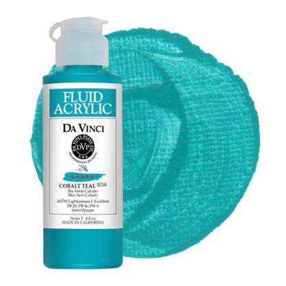 Da Vinci Fluid Acrylic, Cobalt Teal, 4 oz.