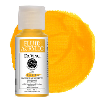 Da Vinci Fluid Acrylic, Diarylide Yellow (Mixture), 1 oz.