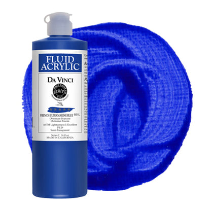 Da Vinci Fluid Acrylic, French Ultramarine Blue, 16 oz.