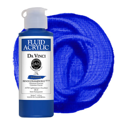 Da Vinci Fluid Acrylic, French Ultramarine Blue, 4 oz.