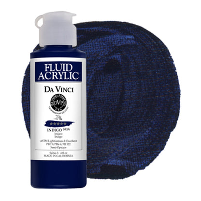 Da Vinci Fluid Acrylic, Indigo, 4 oz.