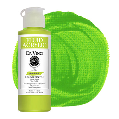 Da Vinci Fluid Acrylic, Leaf Green, 4 oz.