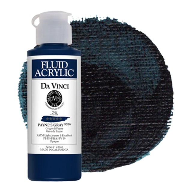 Da Vinci Fluid Acrylic, Payne's Gray, 4 oz.