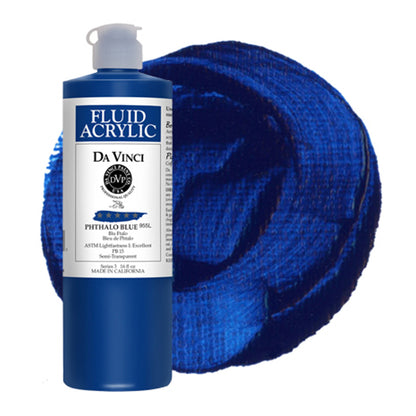 Da Vinci Fluid Acrylic, Phthalo Blue, 16 oz.