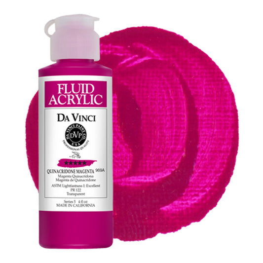 Da Vinci Fluid Acrylic, Quinacridone Magenta, 4 oz.