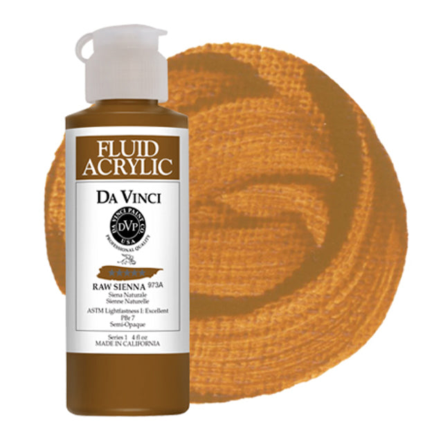 Da Vinci Fluid Acrylic, Raw Sienna, 4 oz.