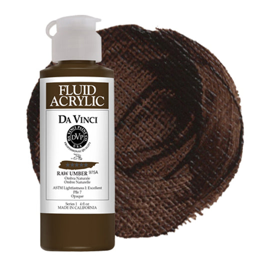 Da Vinci Fluid Acrylic, Raw Umber, 4 oz.