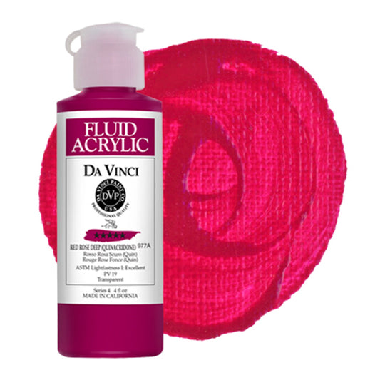 Da Vinci Fluid Acrylic, Red Rose Deep, 4 oz.