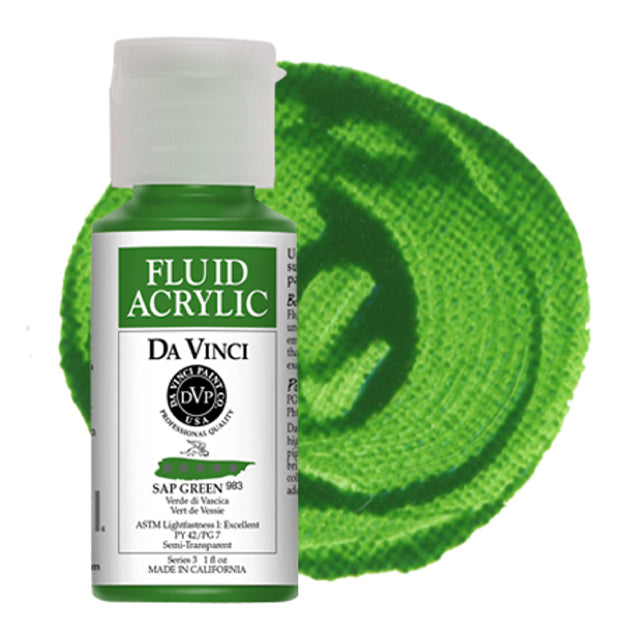 Fluid Acrylic - Sap Green, 1 oz.