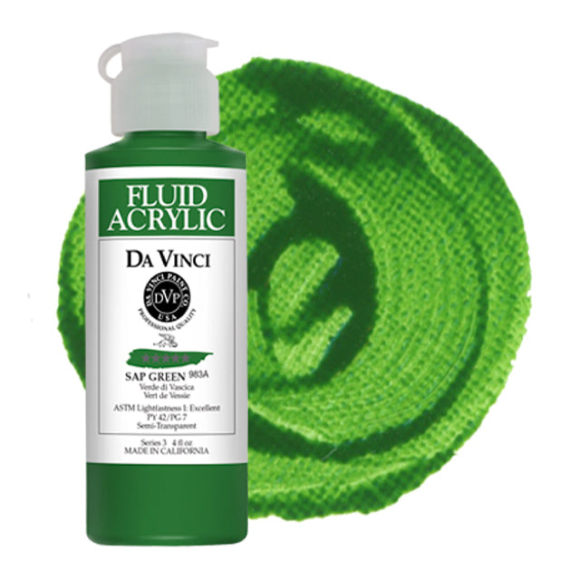 Fluid Acrylic - Sap Green, 4 oz.