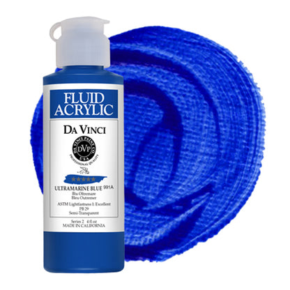 Da Vinci Fluid Acrylic, Ultramarine Blue, 4 oz.