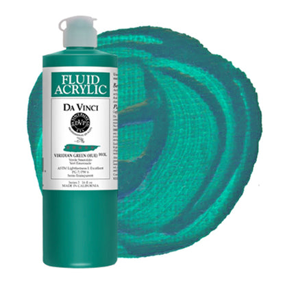 Da Vinci Fluid Acrylic, Viridian Green Hue, 16 oz.