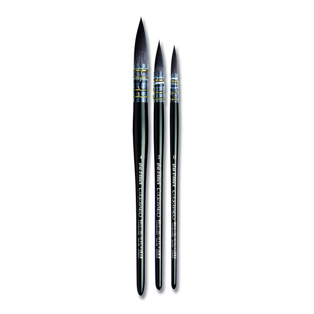 Casaneo Synthetic Squirrel Watercolor Quill Brush Set