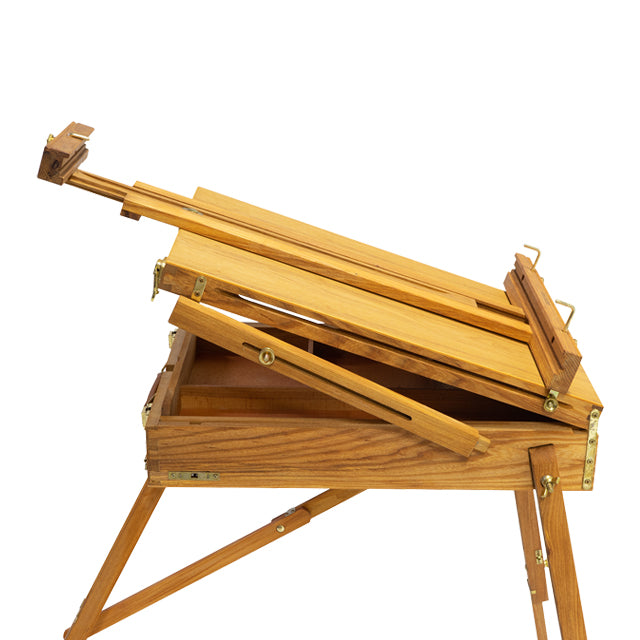 Wooden Folding shops French Easel, Portable Art Easel with Sketch Box, Artist Drawer,