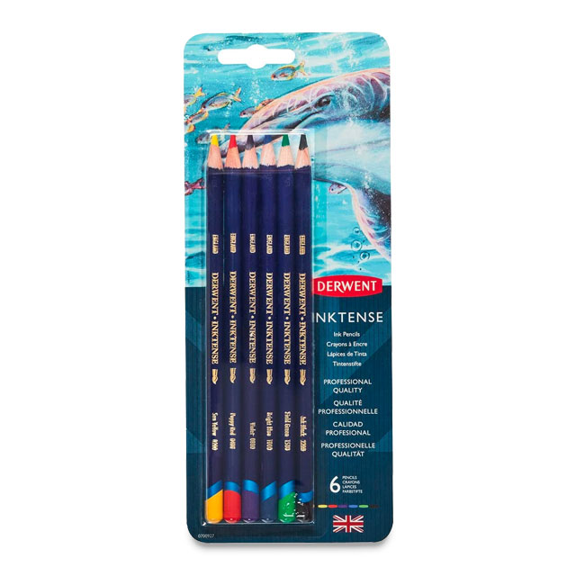 Inktense Pencil Set, 12 Assorted Colors