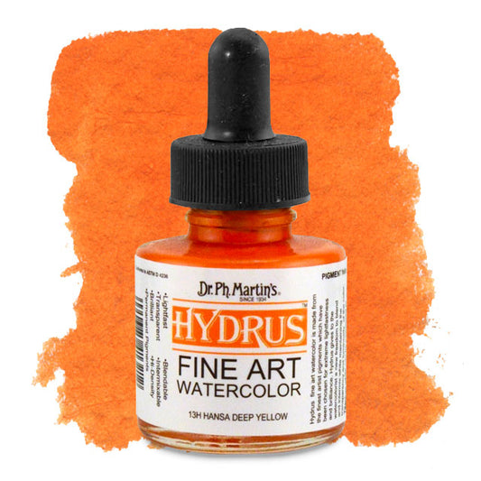 Hydrus Fine Art Watercolor, Hansa Deep Yellow