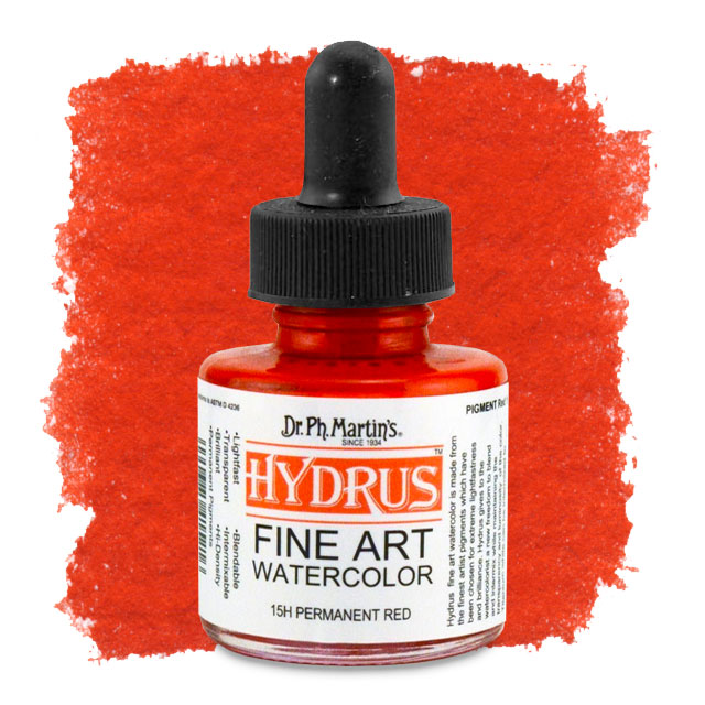 Hydrus Fine Art Watercolor, Permanent Red