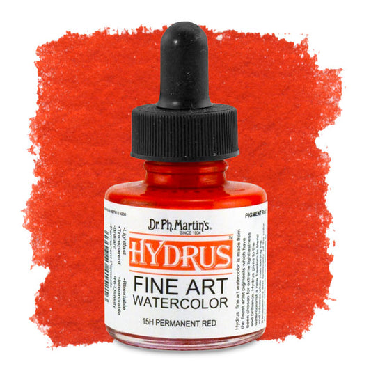 Hydrus Fine Art Watercolor, Permanent Red