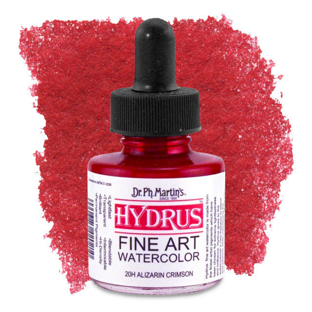 Hydrus Fine Art Watercolor, Alizarin Crimson